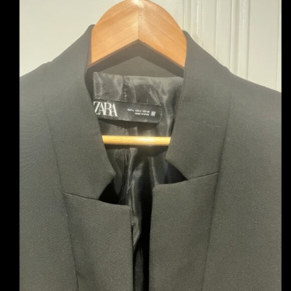 Zara - Inverted Lapel Blazer/ Jacket - Picture 5 of 6
